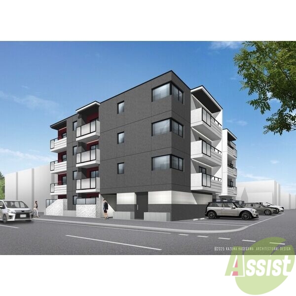 建物外観　外観予想パース　札幌市中央区「仮）プレスタ南７西１６ＭＳ」