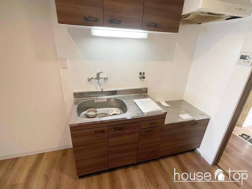 キッチン　2口ガスコンロ設置可能！調理スペースも広いキッチン♪