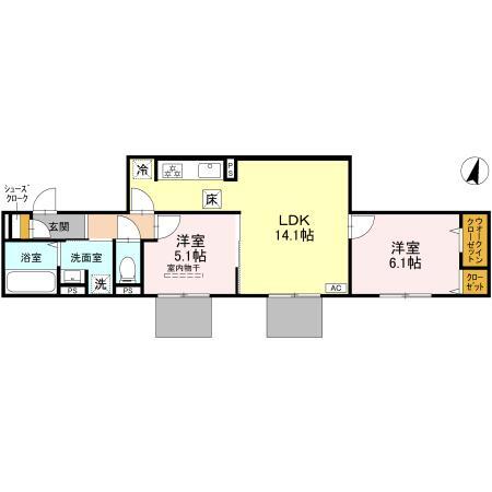 GRAMM奥海印寺 EASTの間取り写真