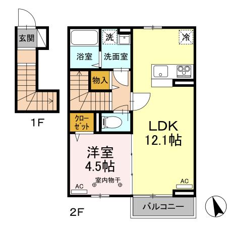 D-ROOM篭田の間取り写真
