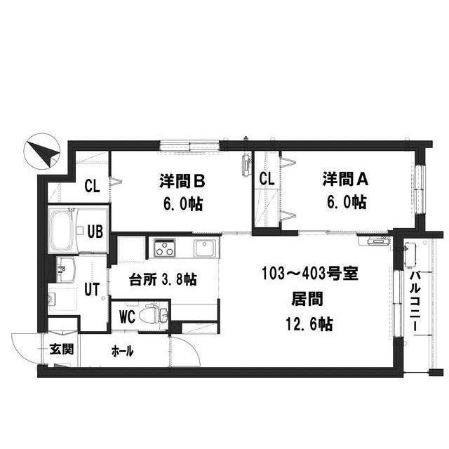 グランメール平岸1条の間取り写真