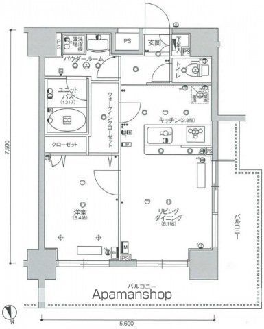スカイコート蒲田ガーデンの間取り写真