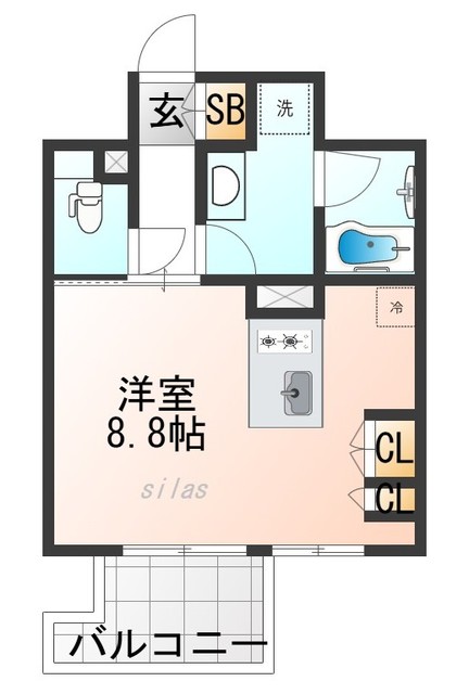阪神本線 西宮駅 徒歩2分 10階建 新築の間取り写真