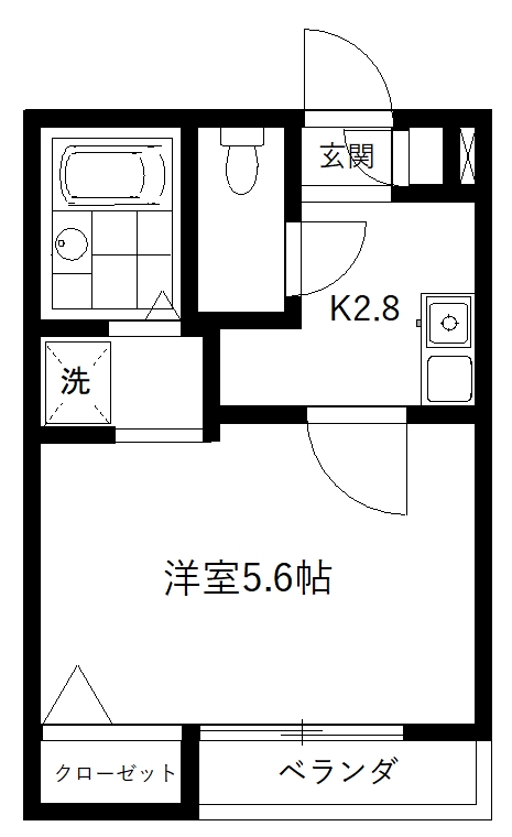 世田谷区松原のアパートの間取り