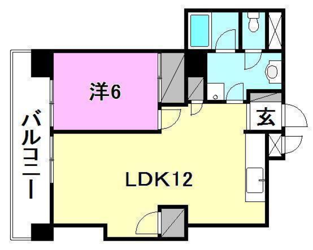 松山市一番町のマンションの間取り