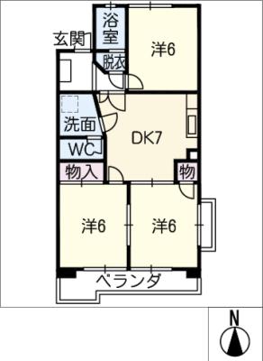 サンビューマンション中京の間取り