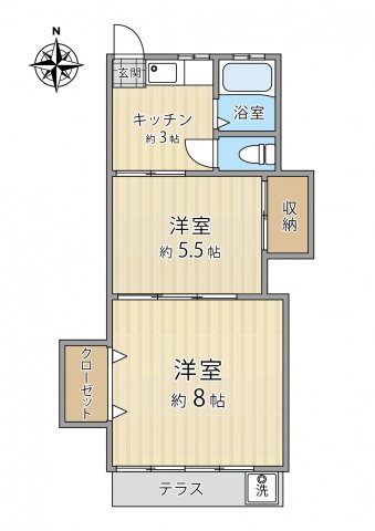 大月マンションの間取り