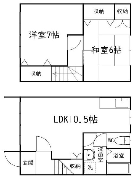 静岡県浜松市中央区北島町（一戸建）の賃貸物件の間取り