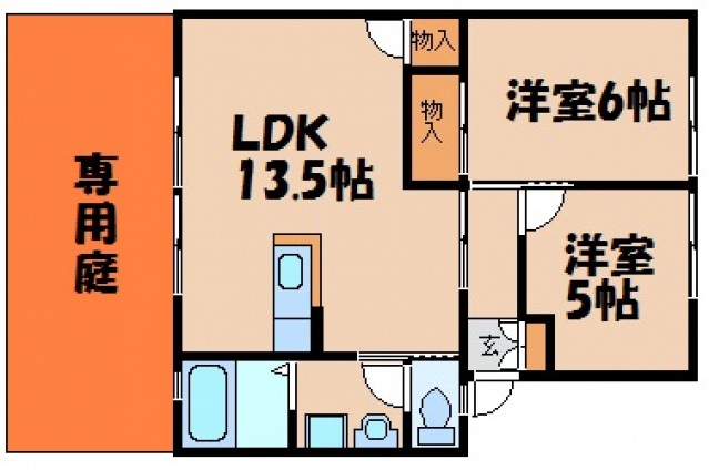 ウィンディア小林Bの間取り