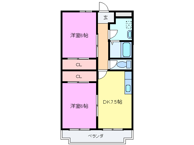 ラヴィータ白子の間取り