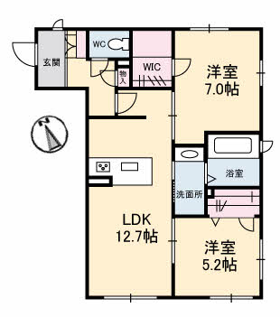 広島市南区西霞町のマンションの間取り