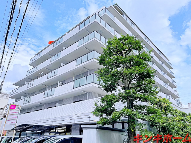 広島市中区東白島町のマンションの建物外観