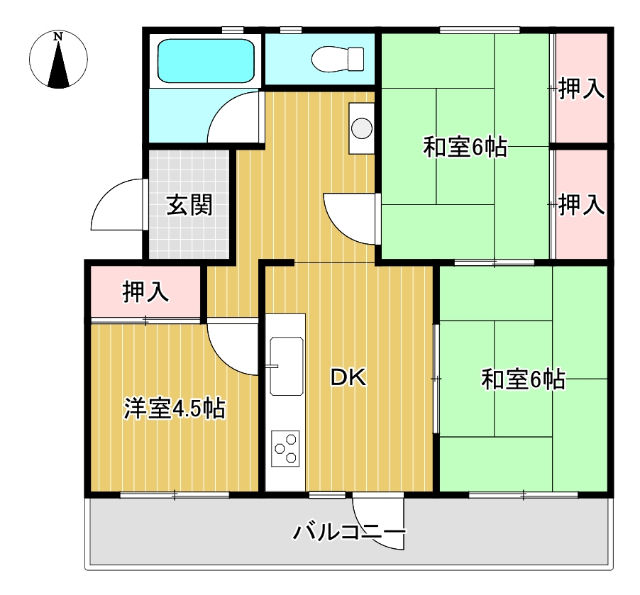 高洲１丁目住宅の間取り