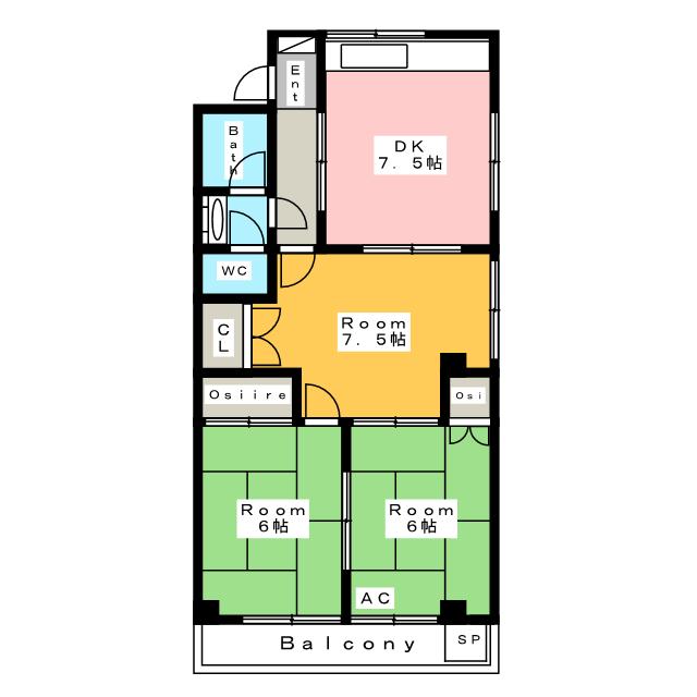 東山マンションの間取り