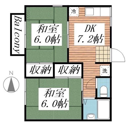 和歌山市今福のアパートの間取り