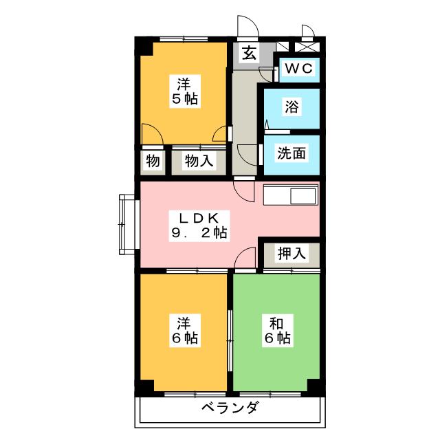 クレアールＫ２の間取り