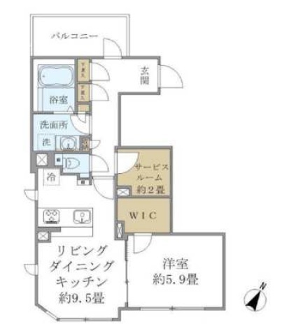 ＣＯＭＰＯＳＩＴＥ高輪の間取り