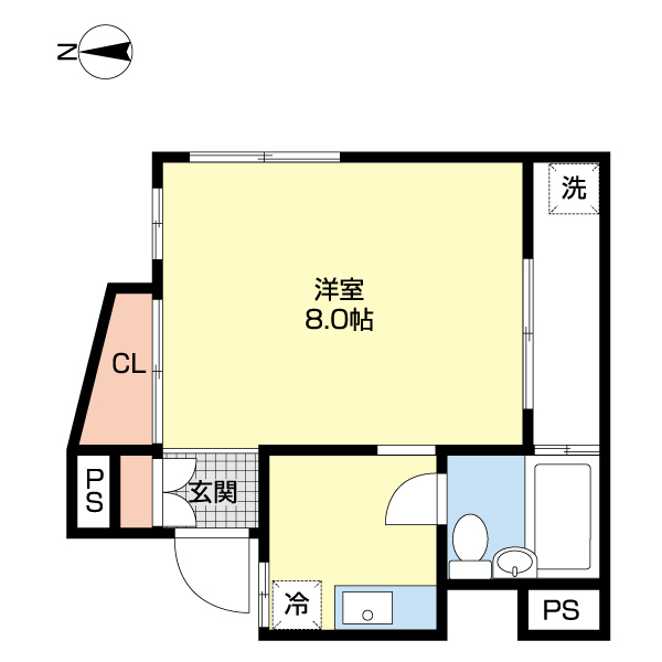 サンアイコーポ城山の間取り