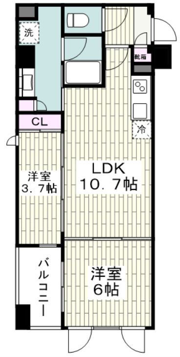 【プレミアムフラット横濱紅葉坂の間取り】