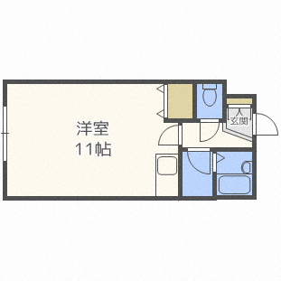 札幌市豊平区月寒中央通のマンションの間取り