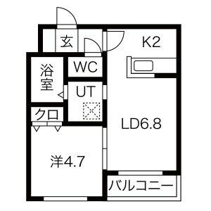 札幌市南区澄川四条のマンションの間取り