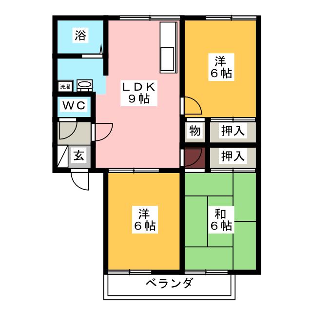 ツインパークＢ棟の間取り