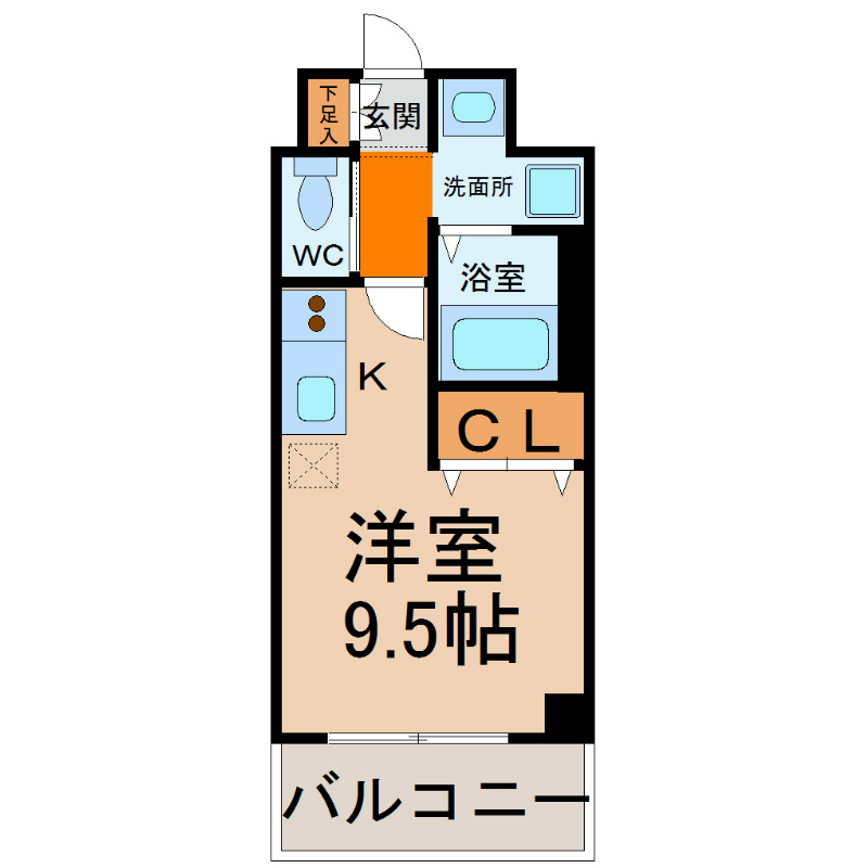 名古屋市熱田区大宝のマンションの間取り