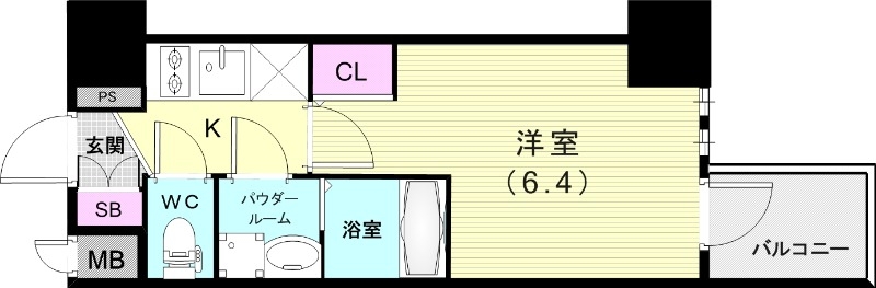 エスリード神戸三宮ヒルズの間取り