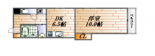 【広島市中区十日市町のマンションの間取り】