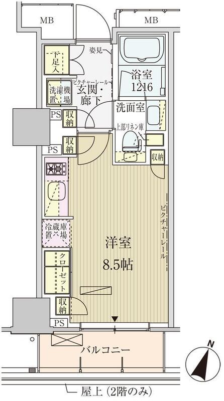 【港区赤坂のマンションの間取り】