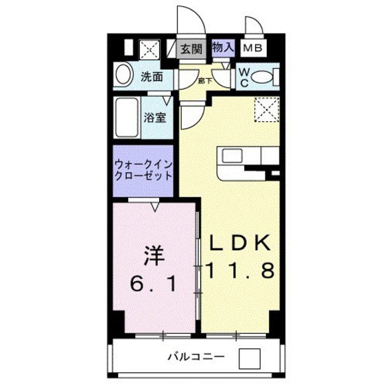 Ｍ’ｓファミーユ泉崎の間取り