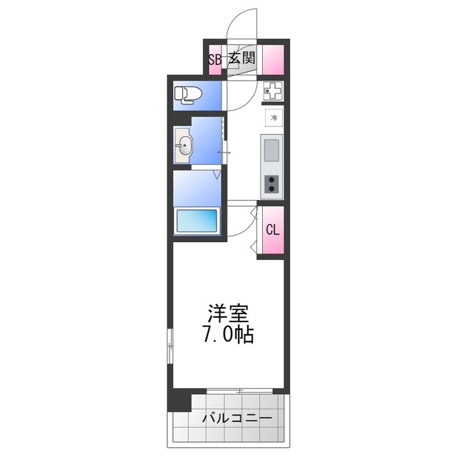 Luxe大阪城南の間取り