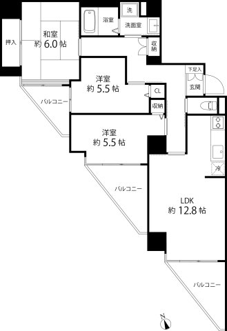 江東区南砂のマンションの間取り