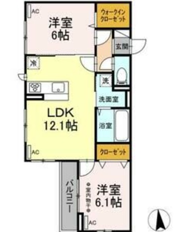 クレストコート錦町の間取り