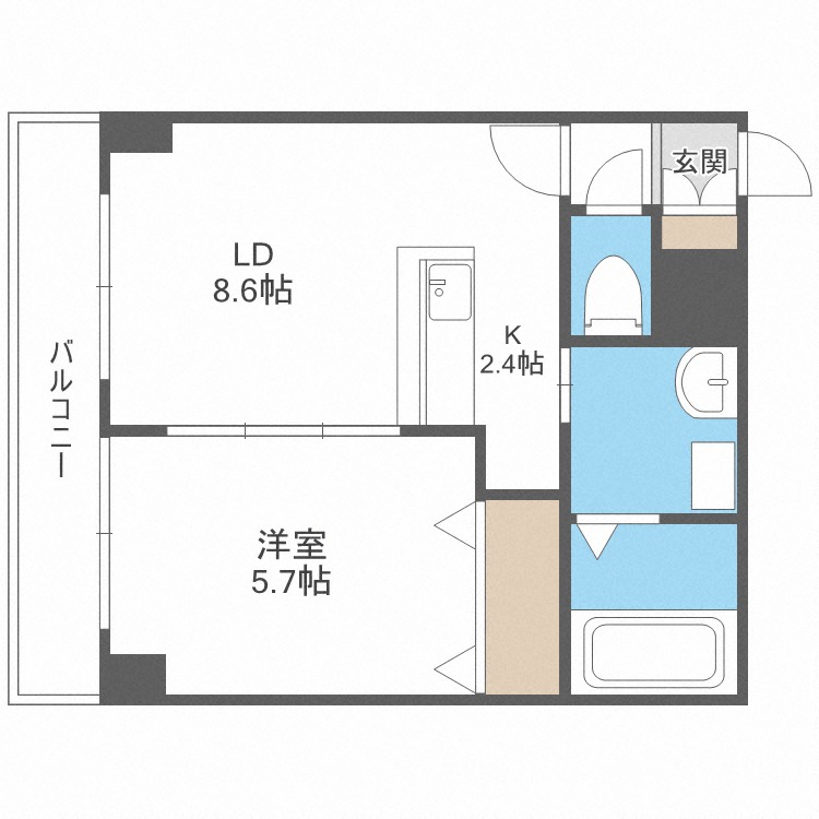 レゾ札幌の間取り