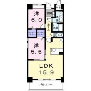 名古屋市南区豊田のマンションの間取り