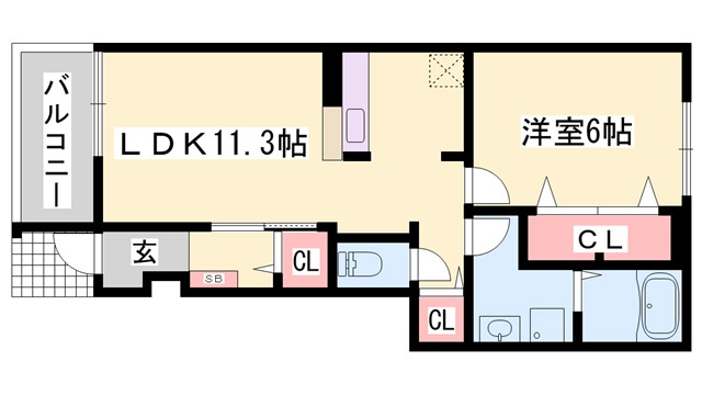 エル・ヴィエントＡの間取り