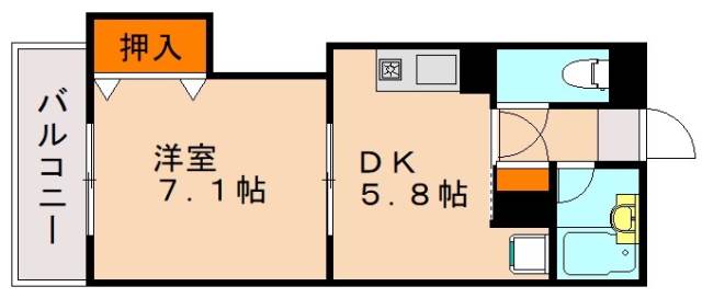 大野城市東大利のマンションの間取り