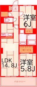 横須賀市安浦町のマンションの間取り