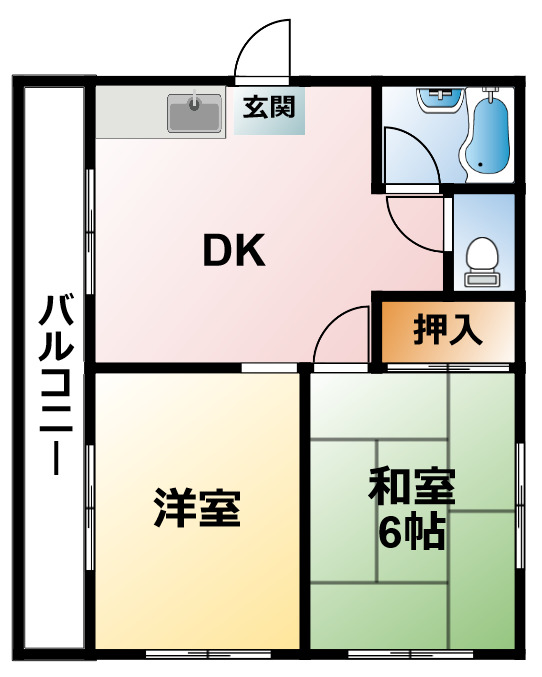 いすみ市岬町長者のアパートの間取り