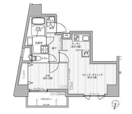 文京区目白台のマンションの間取り