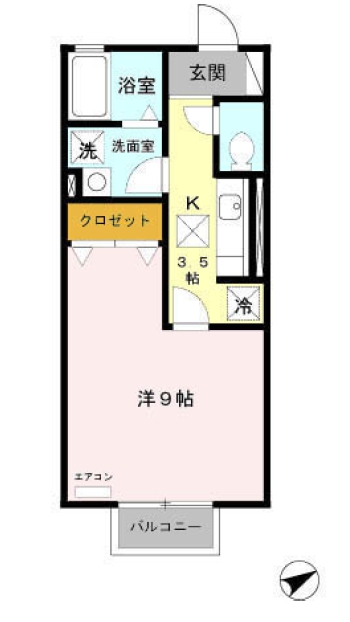 東海市富木島町伏見のアパートの間取り