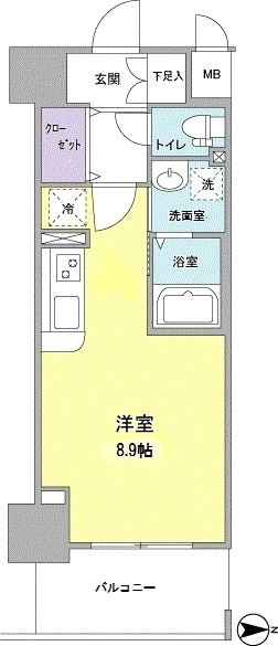 ＬＯＷＬＡＮＤＳ西天満の間取り