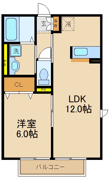 【我孫子市布佐のアパートの間取り】