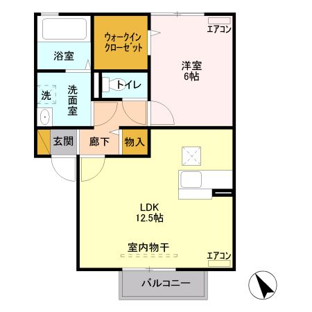 深谷市上野台のアパートの間取り