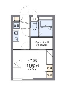 横浜市栄区上郷町のアパートの間取り