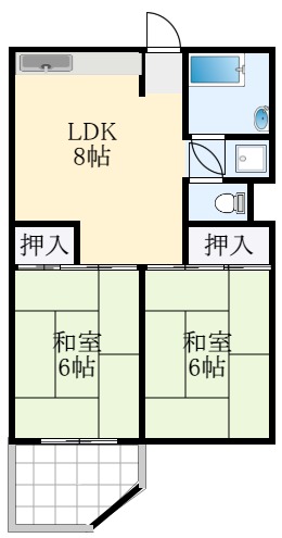 堺市南区桃山台のマンションの間取り