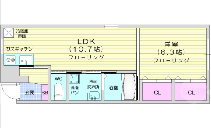 パークヒルズ榴ヶ岡の間取り