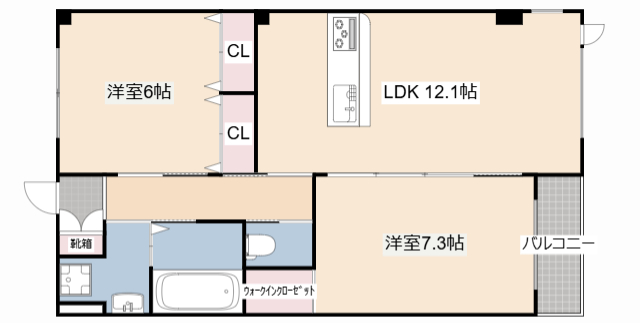 アヴァンス南安威の間取り