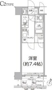地下鉄中央線 九条駅 徒歩7分 9階建 築8年の間取り写真